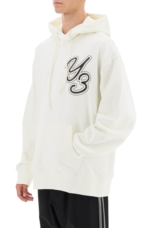 Hoodie With Logo Print - White