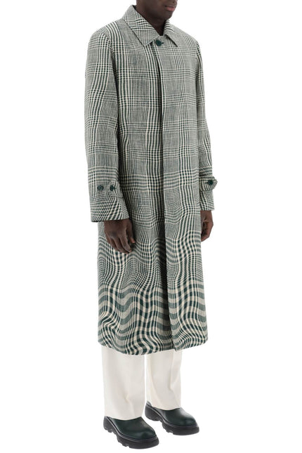 Houndstooth Car Coat With - Neutral