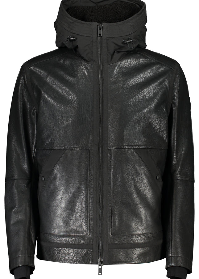 HUGO BOSS MEN'S BLACK JACKET-Giubbotti e piumini-HUGO BOSS-Urbanheer