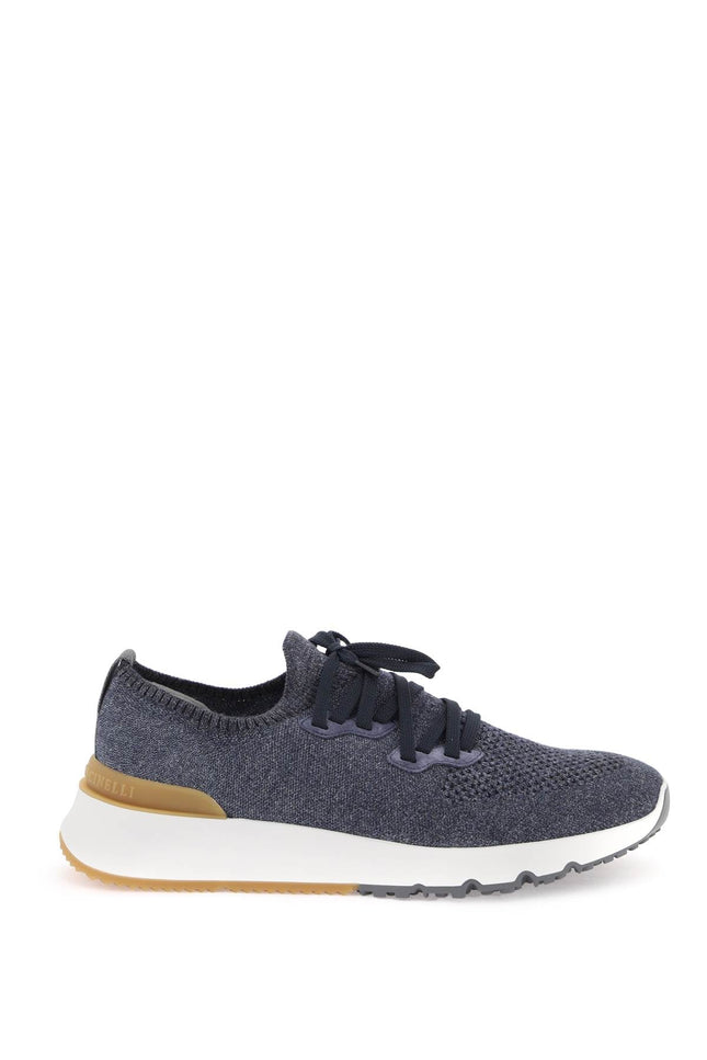 Knit Chine Sneakers In - Blue