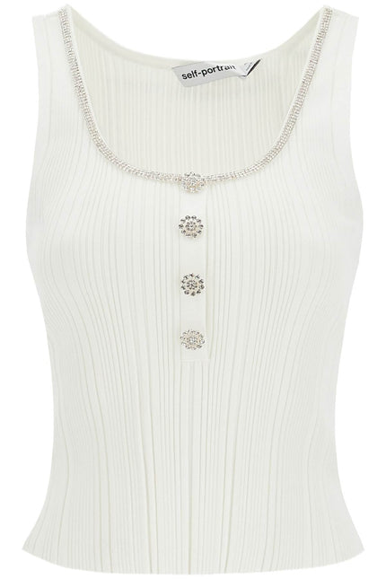 "Knit Top With Crystals Embell