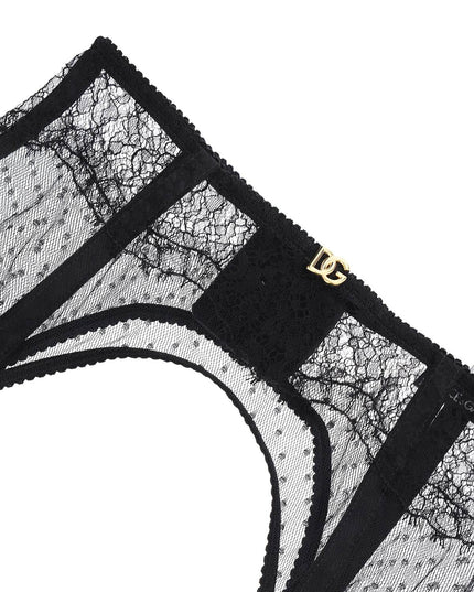 Lace Garter Belt With Logo