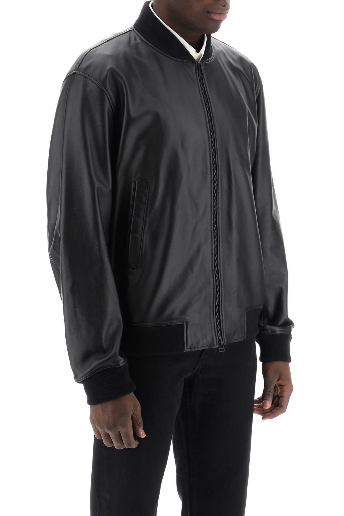 Leather Bomber Jacket