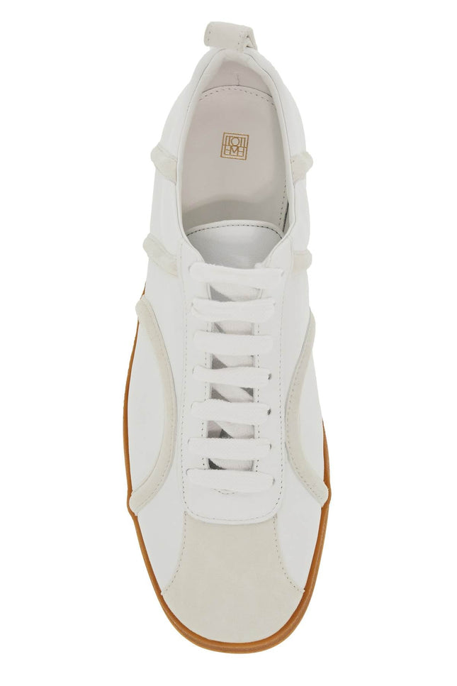 Leather Sneakers With Suede Monogram
