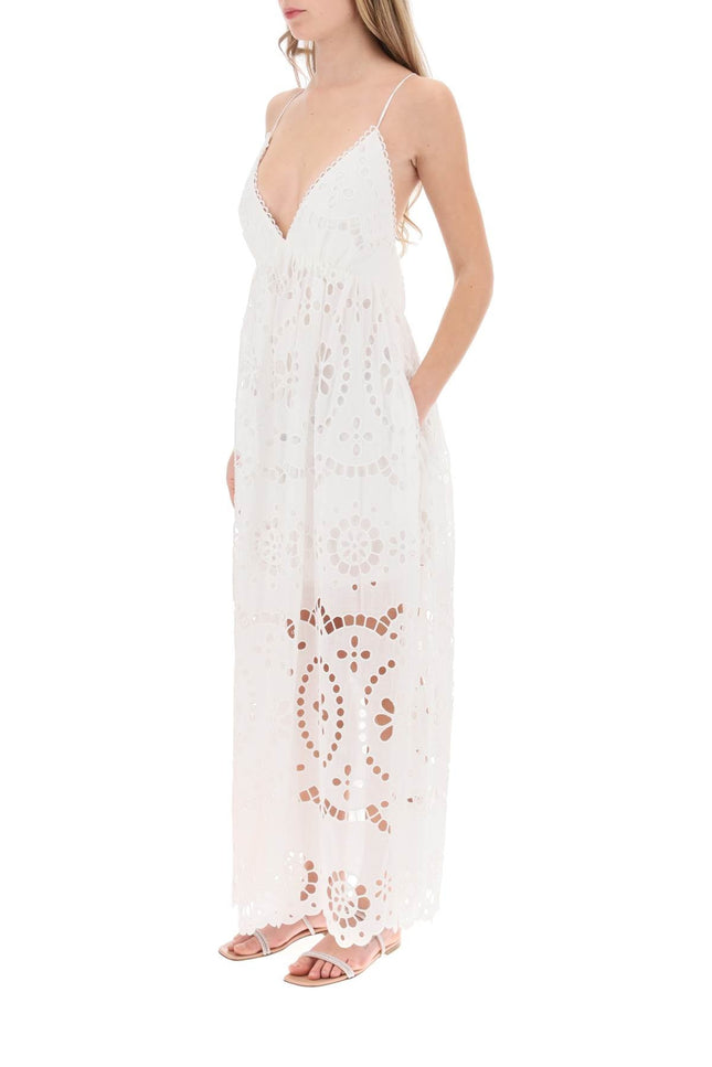 Lexi Maxi Dress In Broderie Anglaise - White