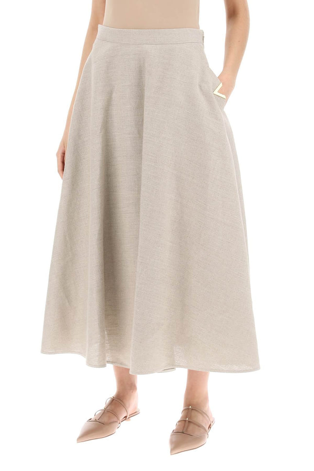 Linen Canvas Skirt For Women