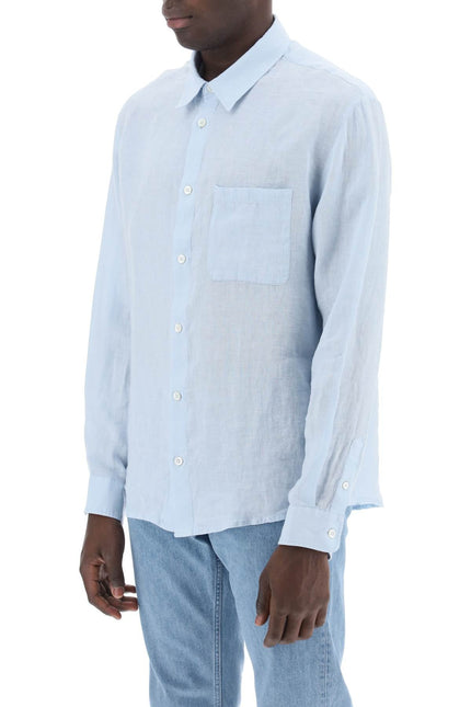 Linen Cassel Shirt For - Light Blue