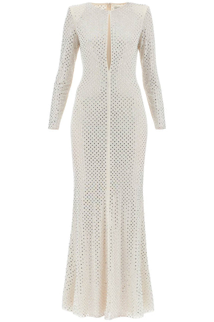 Long Mesh Dress With Crystals