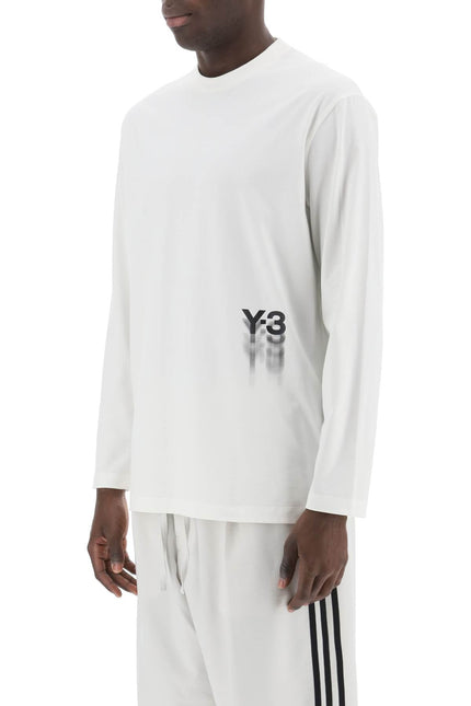 Long-Sleeved T-Shirt With Logo Print - White