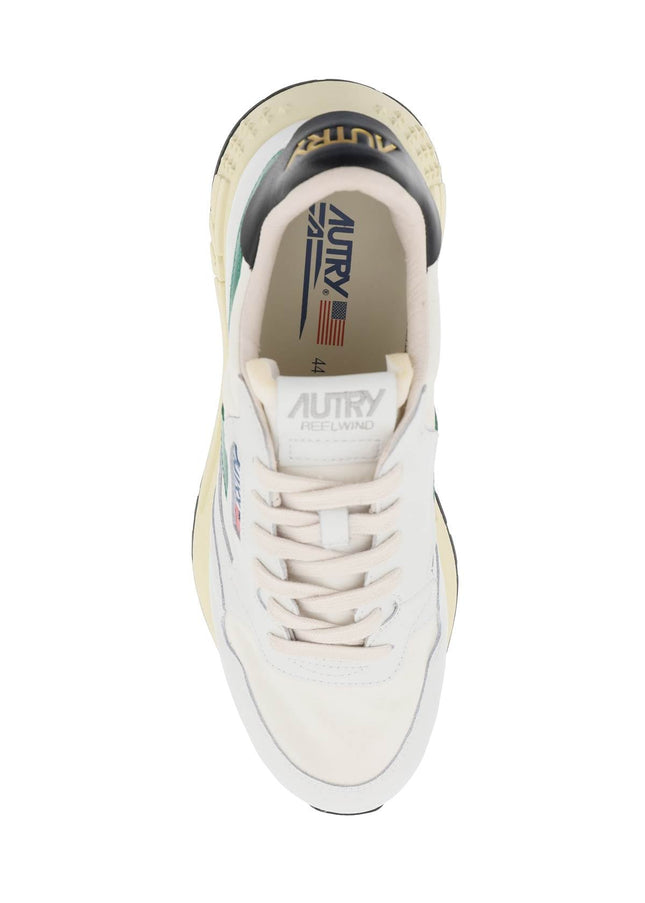 Low-Cut Nylon And Leather Reelwind Sneakers