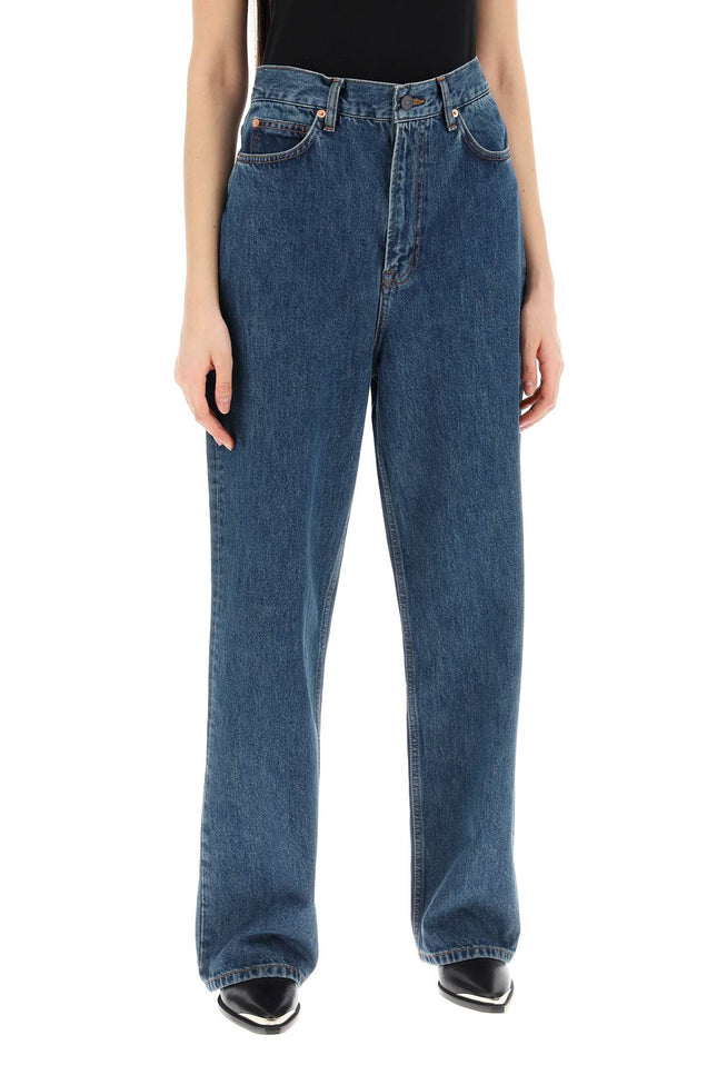 Low-Waisted Loose Fit Jeans - Blue