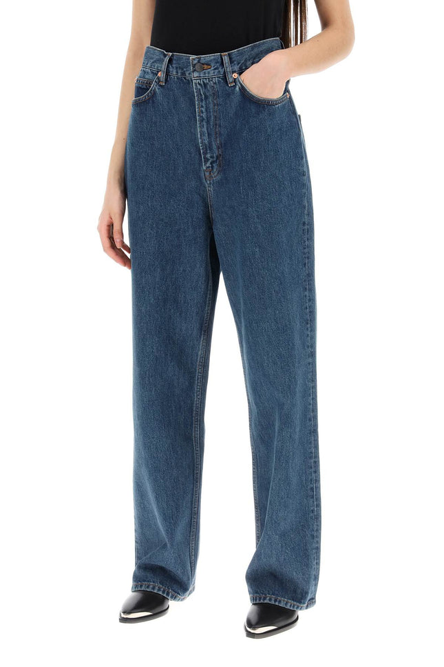 Low-Waisted Loose Fit Jeans - Blue