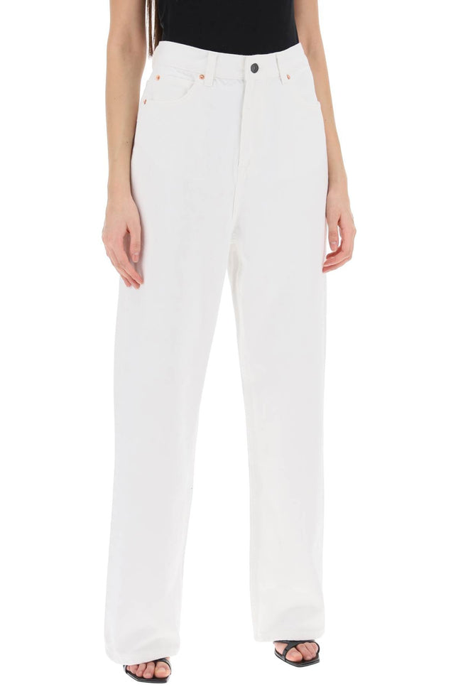 Low-Waisted Loose Fit Jeans - White