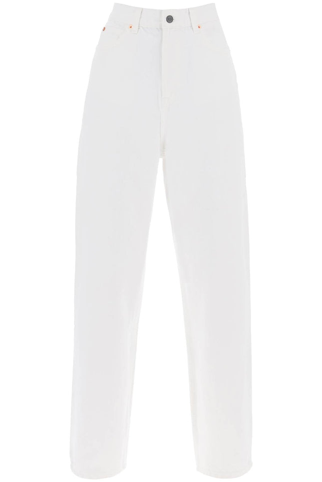 low-waisted loose fit jeans - White