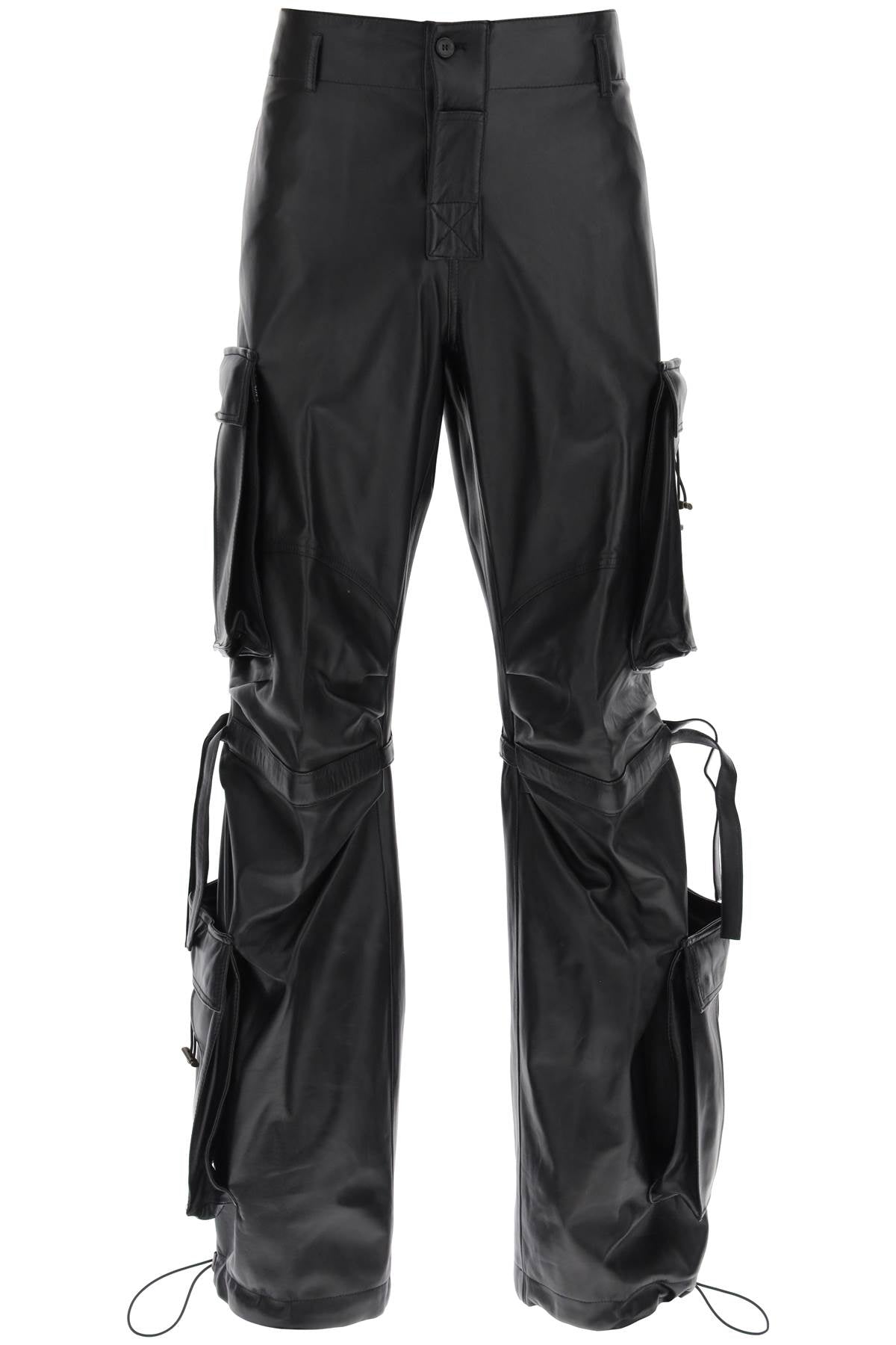 Luis Lamb-Leather Cargo Pants