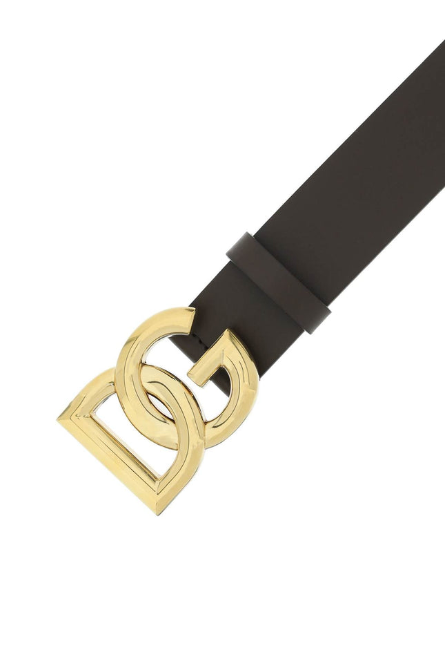 Lux Leather Belt With Dg Buckle