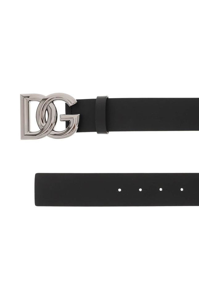 Lux Leather Belt With Dg Buckle