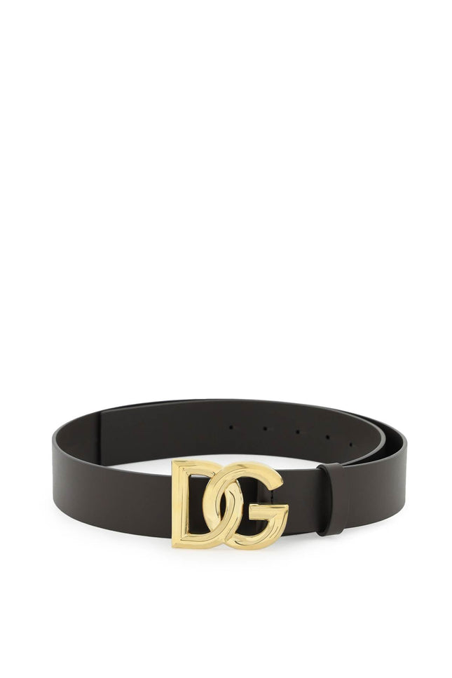 Lux Leather Belt With Dg Buckle