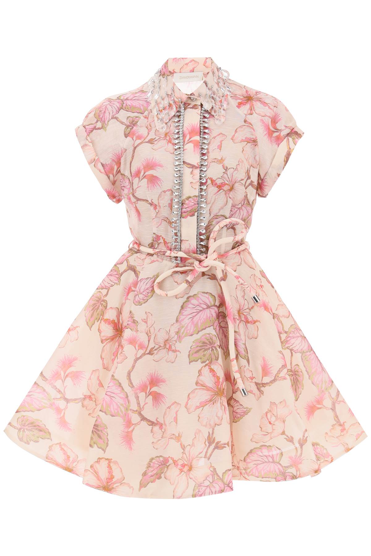 Matchmaker Flip Floral Dress With Appliqués - Pink