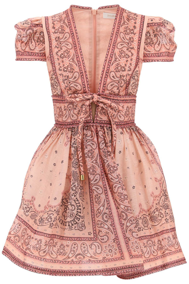 Matchmaker Mini Dress With Bandana Motif - Pink