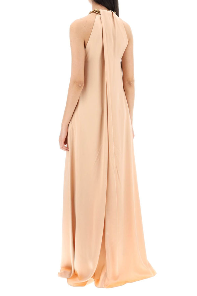 Maxi Satin Dress With Necklace