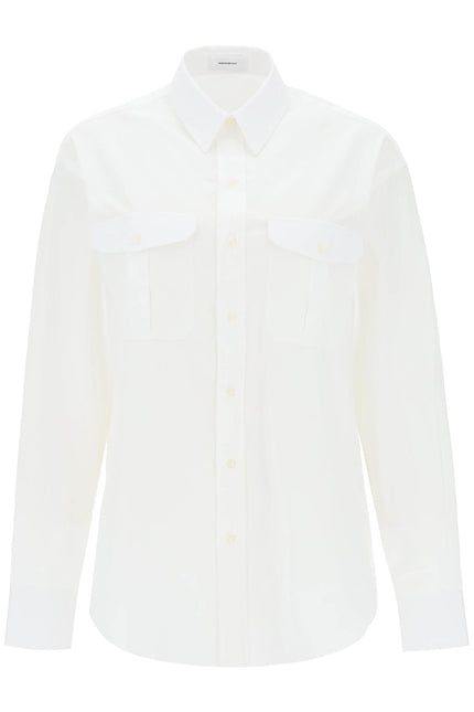 maxi shirt in cotton batista - White