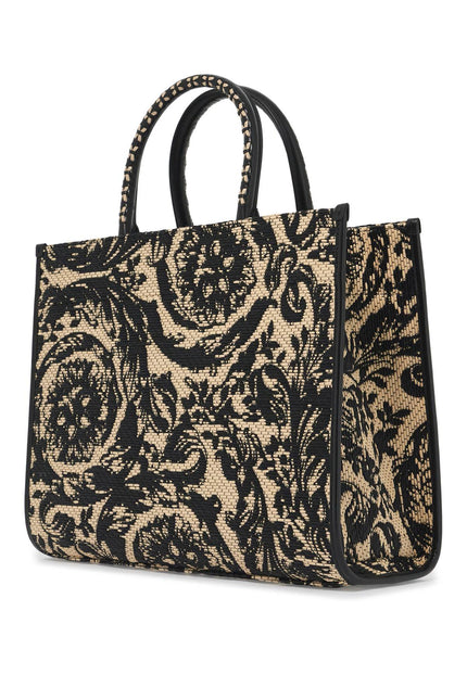 Medium Athena Barocco Tote Bag In Raff