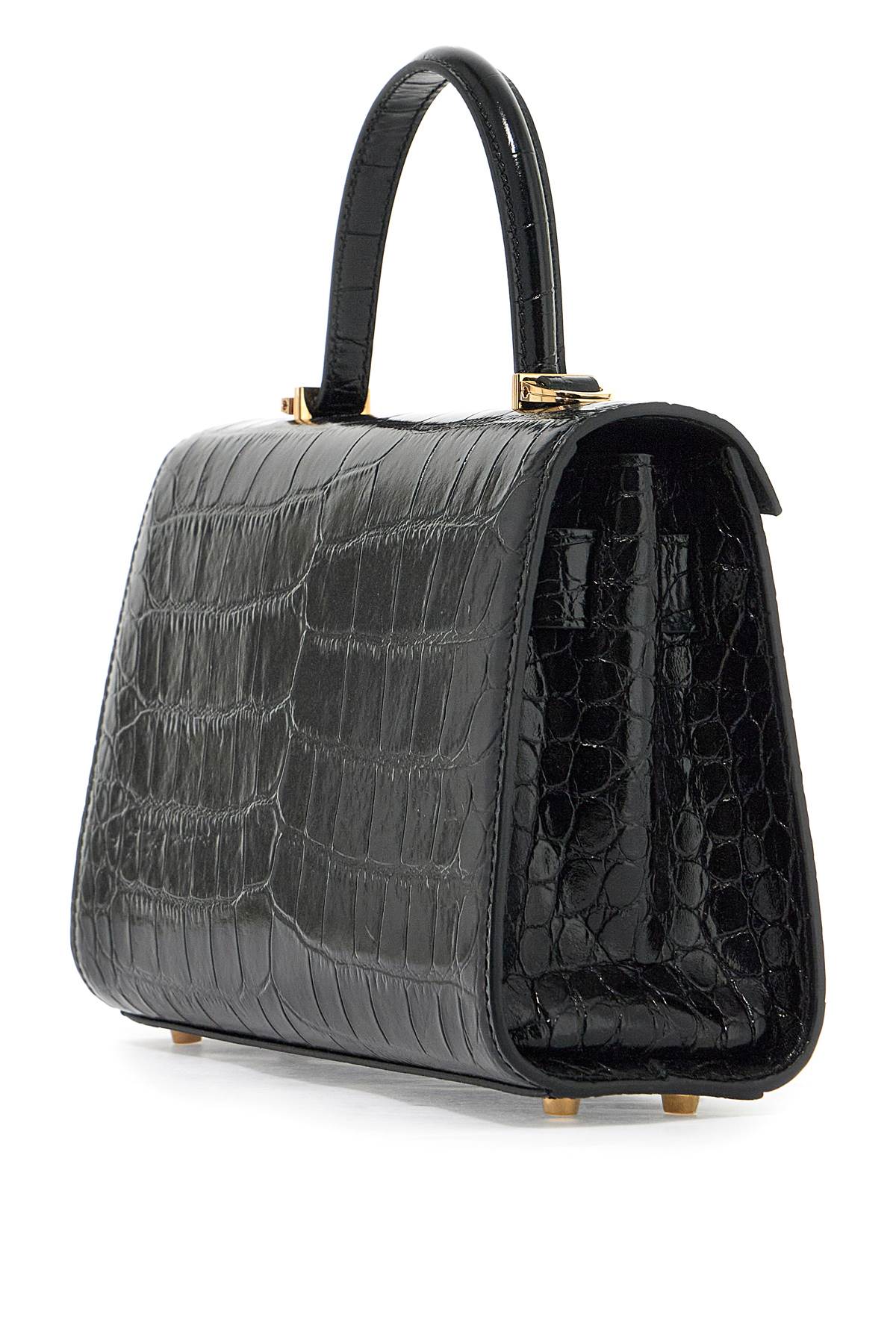 Medusa '95 Handbag With Crocodile - Black