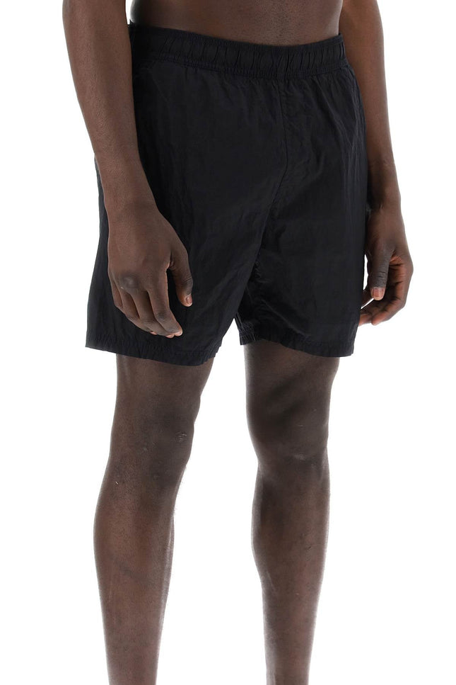 "Metallic Nylon Sea Bermuda Shorts