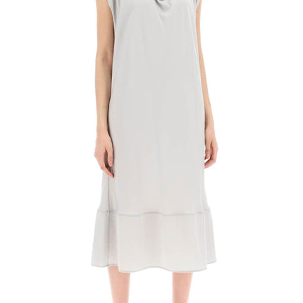 Midi Dress With Diagonal Cut In