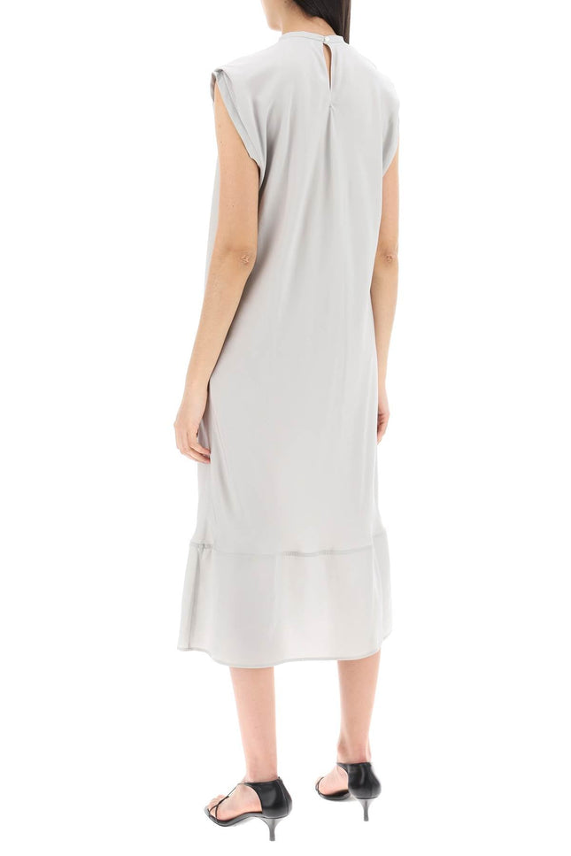 Midi Dress With Diagonal Cut In