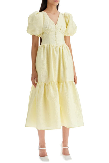 Midi Jacquard Dress - Yellow