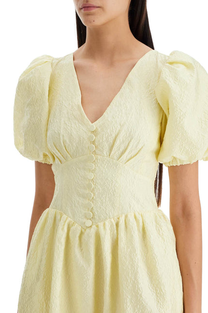 Midi Jacquard Dress - Yellow