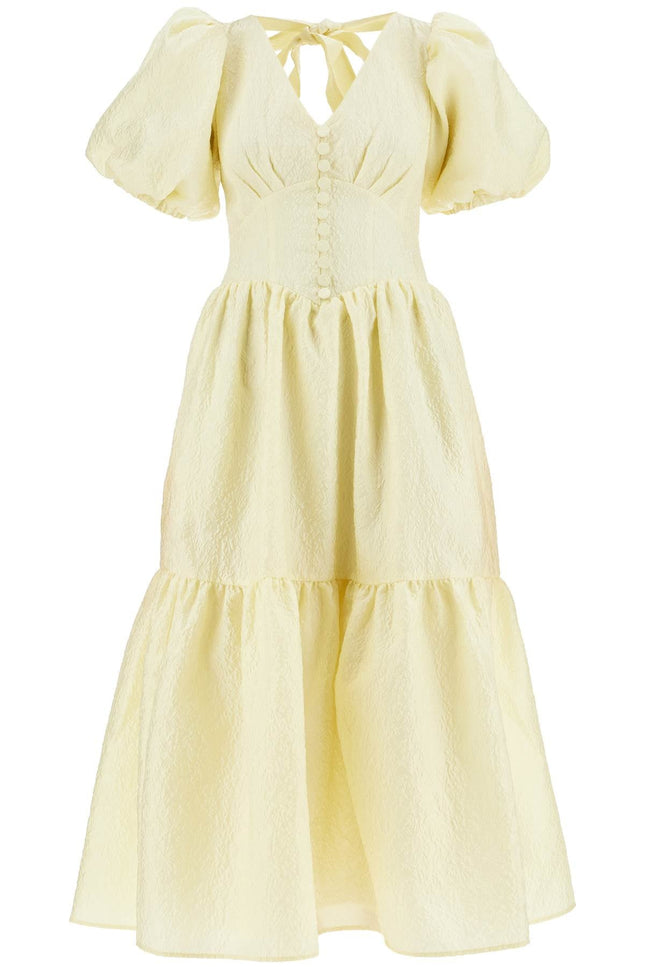 midi jacquard dress - Yellow
