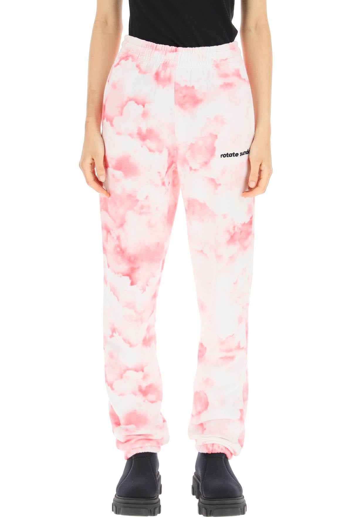 Mimi Printed Cotton Sweatpants - White