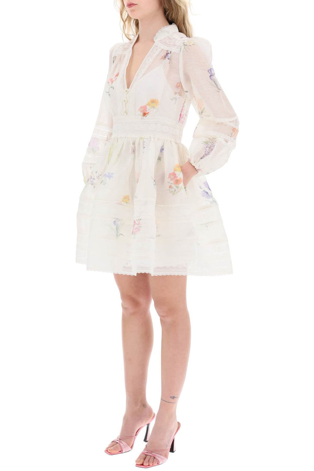 "Mini Nature Floral Organza Dress"