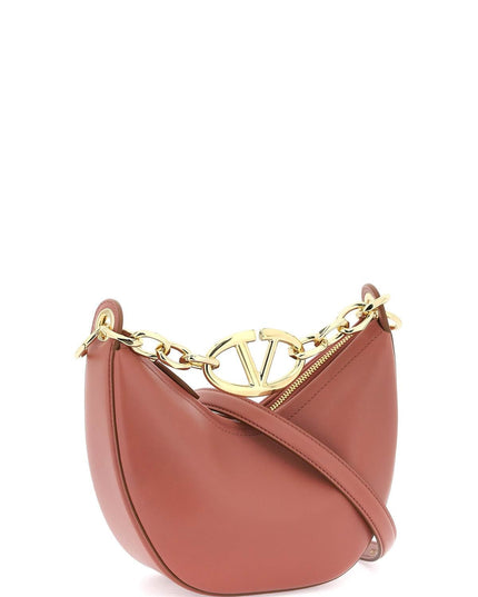 Mini Vlogo Moon Bag In Nappa Leather With Chain