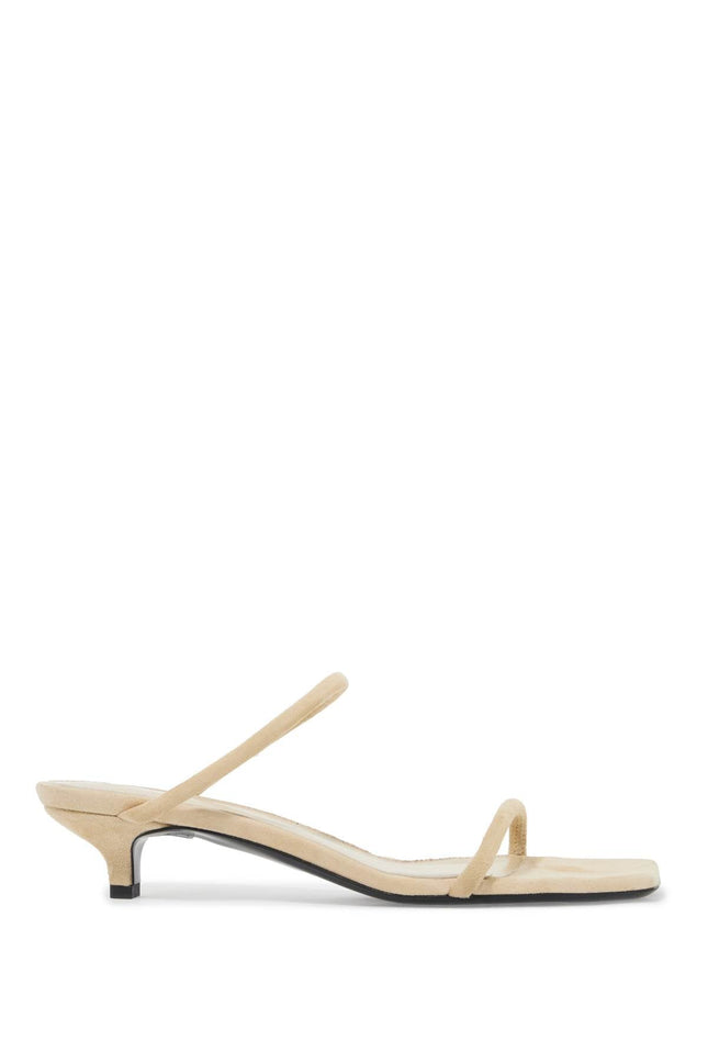 Minimalist Suede Leather Sandals - Neutral