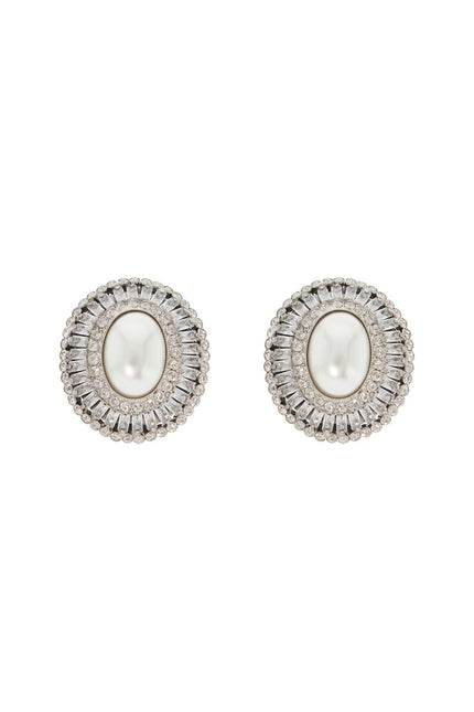 oval clip-on earrings