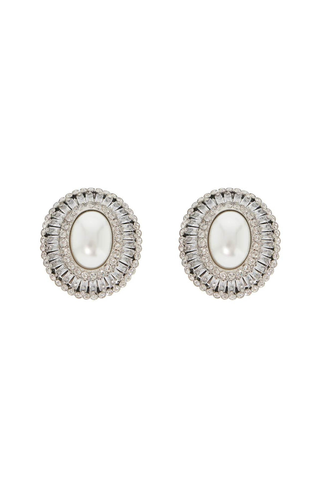 oval clip-on earrings