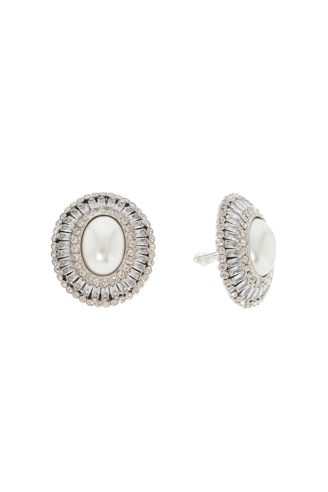 oval clip-on earrings