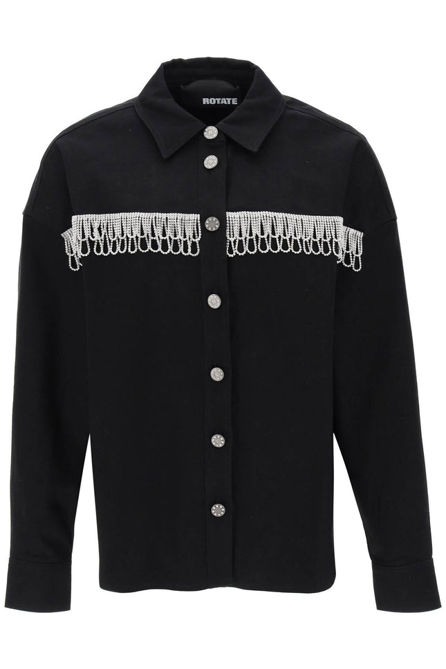 Overshirt With Crystal Fringes