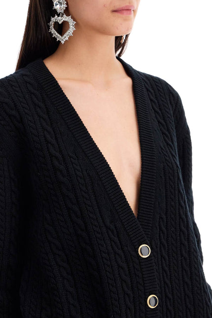 Oversized Wool Cardigan - Black