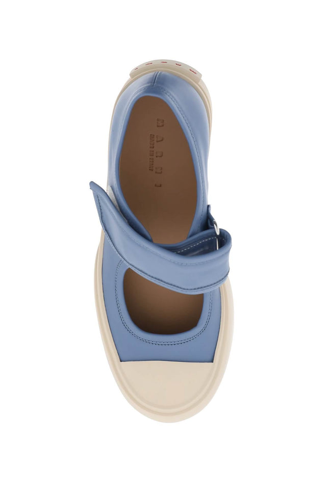 Pablo Mary Jane Nappa Leather Sneakers - Blue