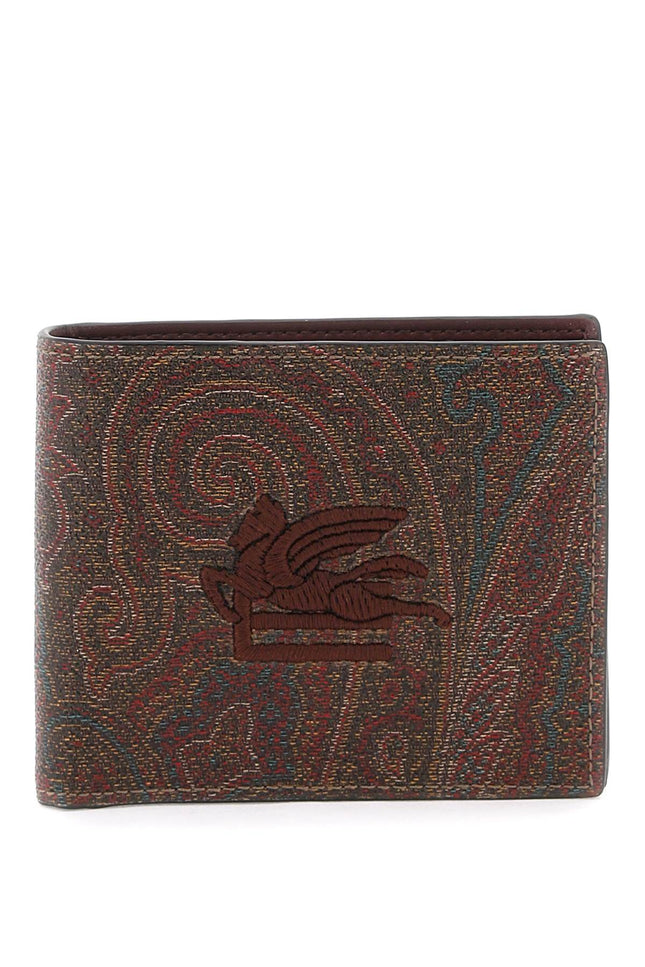 Paisley Bifold Wallet With Pegaso Logo