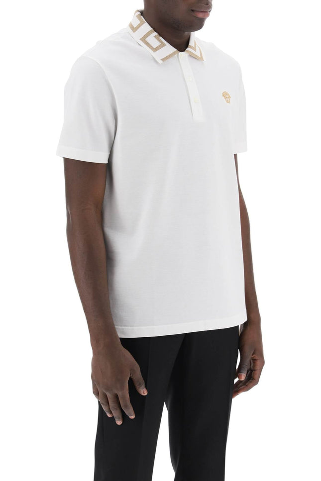 Polo Shirt With Greca Collar