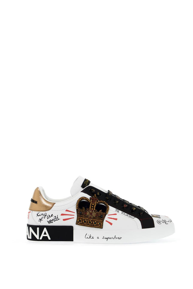Portofino Sneakers With Patches And Embroidery - White