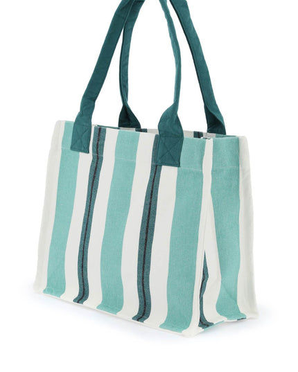Recycled Cotton Striped Tote Bag With 10