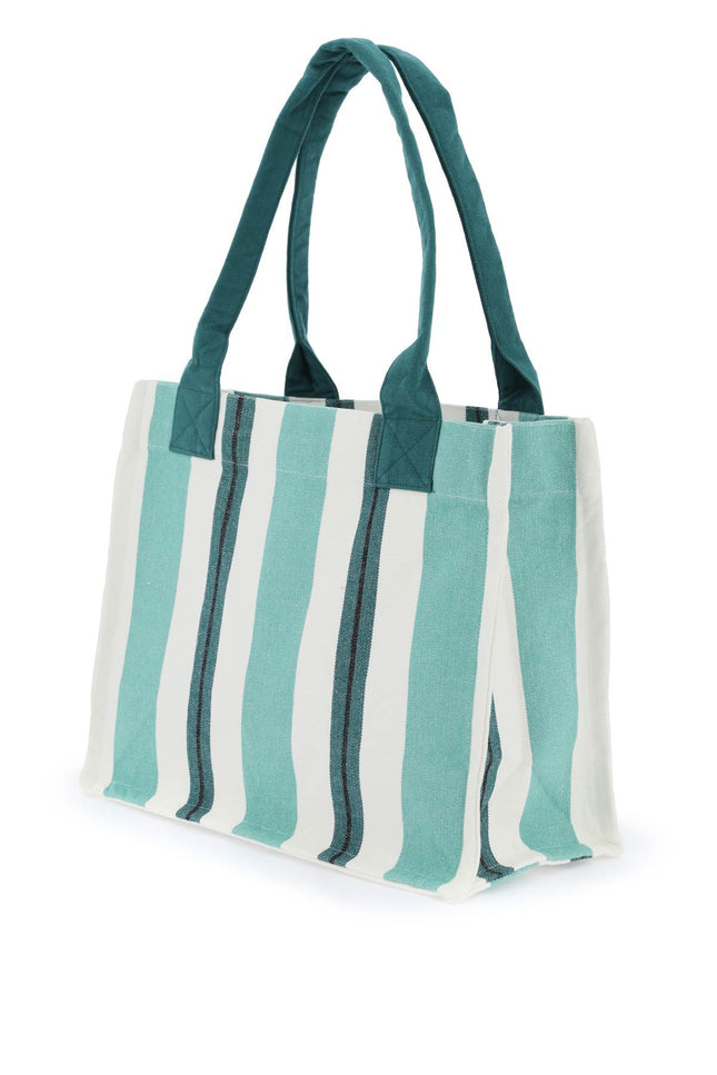 Recycled Cotton Striped Tote Bag With 10