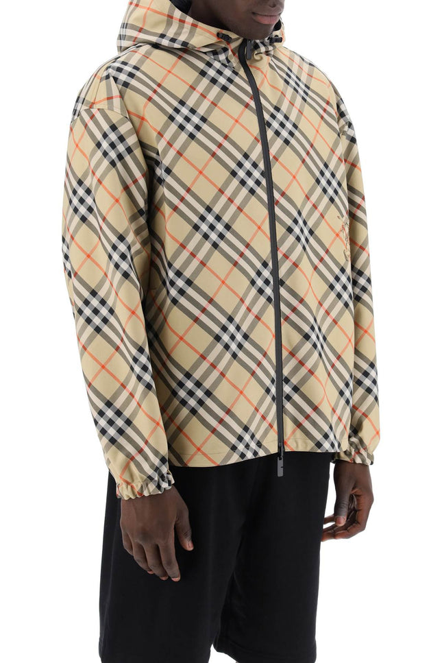 Reversible Check Hooded Jacket With